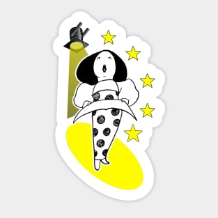 Opera singer in a lyrical song Sticker